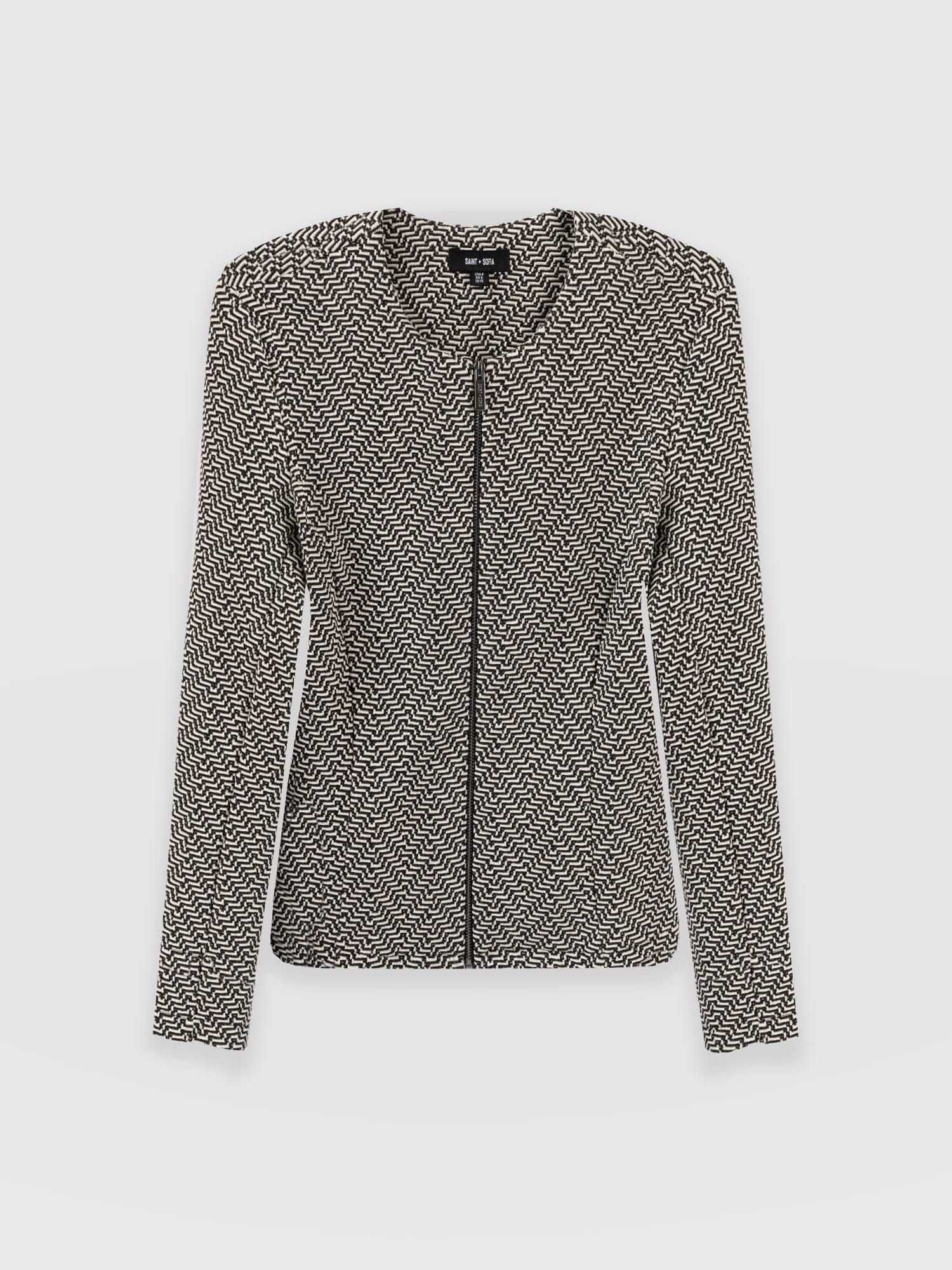 Florence Jacket Cream Lurex - Women's Jackets | Saint + Sofia® USA